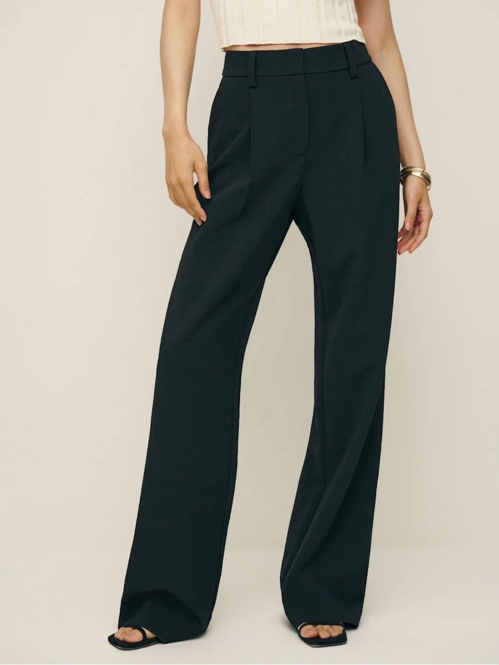 Reformation Alex Mid Rise Black Pants (NWOT)